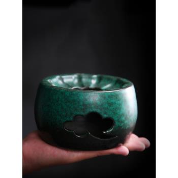 綠松茶壺陶瓷底座加熱溫酒器蠟燭