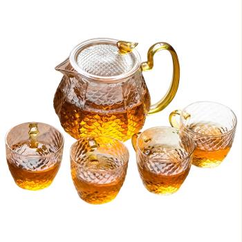 玻璃泡茶壺套裝家用耐熱耐高溫紅茶普洱泡茶器日式加厚茶水壺單壺