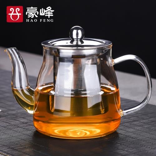 豪峰可加熱玻璃茶壺耐高溫加厚過濾泡茶壺家用功夫水果教師節禮物