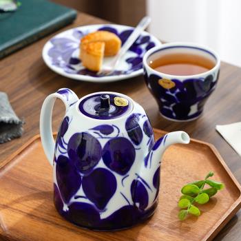 有田燒釉下彩手繪陶瓷泡茶壺茶杯日式和風復古咖啡杯日本進口茶具