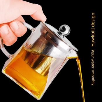 玻璃加厚公道杯功夫泡茶壺耐高溫分茶器帶茶漏不銹鋼濾網公杯