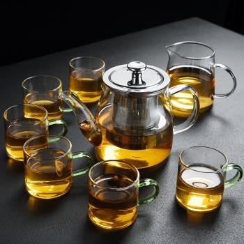 舊望格玻璃茶具套裝家用茶盤功夫茶杯泡茶壺辦公室泡茶器燒水壺