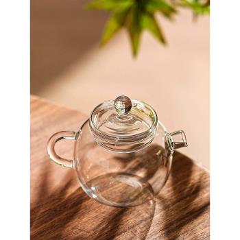 耐高溫玻璃茶壺單壺茶水分離過濾茶具家用小花茶泡茶壺套裝煮茶器