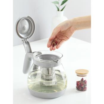 大容量耐熱玻璃過濾泡茶壺家用花茶單壺水杯套裝沏茶杯紅茶沖茶器