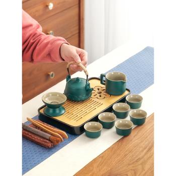 茶具套裝家用功夫茶壺干泡茶盤高檔便攜包輕奢辦公室用旅行泡茶器