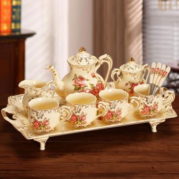 啡憶 咖啡杯套裝 歐式小奢華咖啡杯簡約創意下午茶具家用陶瓷水杯