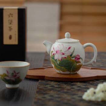 素功瑾禮景德鎮手繪復古陶瓷茶壺