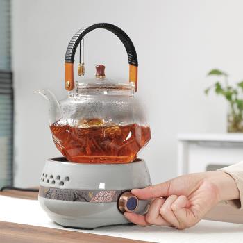 下午茶茶具套裝養生花茶壺電陶爐煮茶器可加熱酒店花草水果泡茶壺