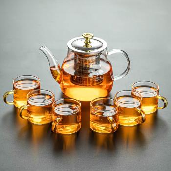 玻璃茶壺泡茶加厚耐熱耐高溫泡茶神器家用客廳辦公會客花茶壺茶杯