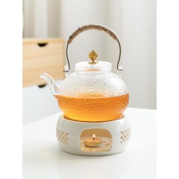 蠟燭煮茶爐套裝日式家用茶壺公道杯保溫加熱陶瓷底座烤茶器溫茶爐
