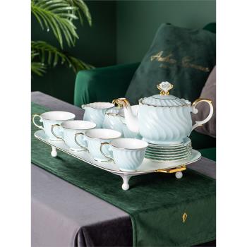骨瓷茶具套裝家用輕奢高檔泡茶客廳下午茶會客待客茶杯茶壺禮盒裝