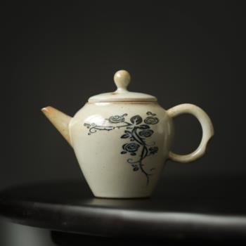 草木灰中式復古茶壺家用功夫茶具泡茶壺茶葉泡茶器陶瓷小茶壺單壺
