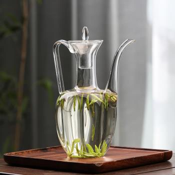 仿宋茶壺泡綠茶泡茶器玻璃壺仿古中國風全玻璃煮水壺透明耐熱家用