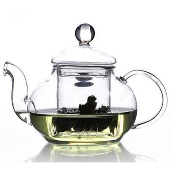 創意唯美花茶壺耐熱玻璃茶壺水壺帶蓋辦公室茶具玻璃壺多款式可選