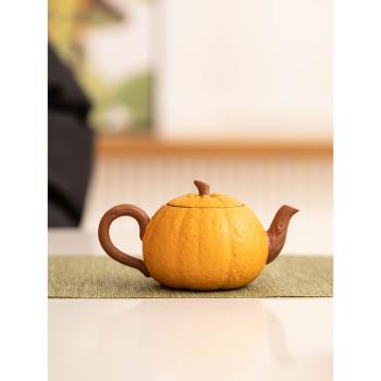 大吉大利橘子造型茶壺陶瓷家用客廳泡茶清新泡茶壺實用創意陶瓷壺