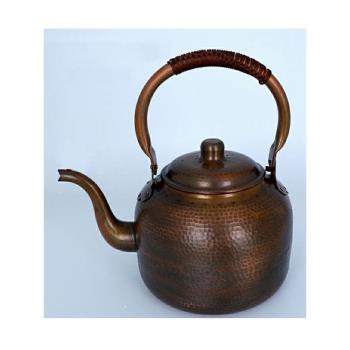 家用純紫銅手工老式燒水壺仿古錘點銅壺茶壺電磁爐燃氣鳴笛加湯壺