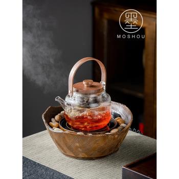 墨守電陶爐圍爐煮茶器智慧靜音茶爐全自動小型家用玻璃煮茶壺泡茶