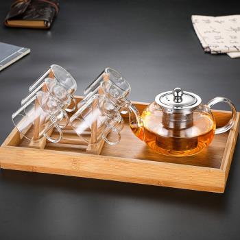 耐熱玻璃茶壺泡花茶壺家用鋼漏過濾加厚小大透明煮茶功夫茶壺套裝