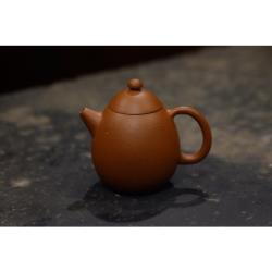 90年代經典紫砂壺摹清老款精工小品 原礦黃龍山老料朱泥龍蛋壺|茶壺
