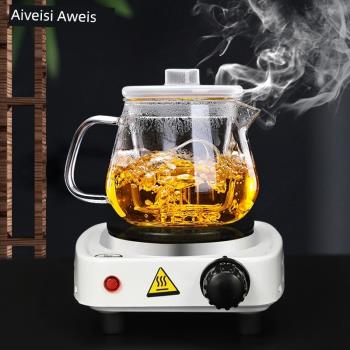 玻璃茶壺電陶爐煮茶器煮茶爐圍爐煮茶家用室內全套茶壺泡茶燒水壺