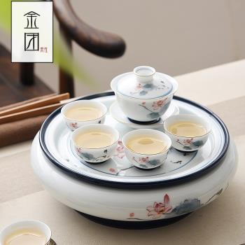 功夫陶瓷茶具套裝家用小套茶壺茶杯整套客廳現代簡約中式禮品禮盒