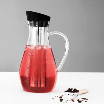 丹麥VIVA大容量茶壺大號玻璃茶壺泡茶帶茶漏水瓶耐冷熱玻璃壺