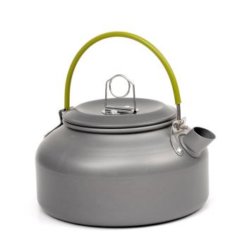 戶外燒水壺茶壺0.8L便攜式野炊野外露營泡茶水壺咖啡壺硬質氧化鋁