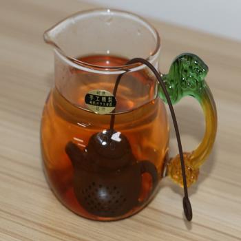 奶嘴硅膠茶漏茶濾濾茶器創意棕色小茶壺多功能茶葉過濾器泡茶神器