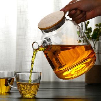 茶具花茶水果茶具玻璃茶壺套裝高硼硅耐熱冷水壺大容量泡茶煮水果