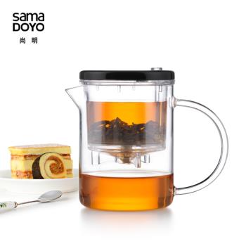 尚明飄逸杯耐熱玻璃茶杯個人泡茶壺辦公杯茶水分離過濾沏茶具E-21