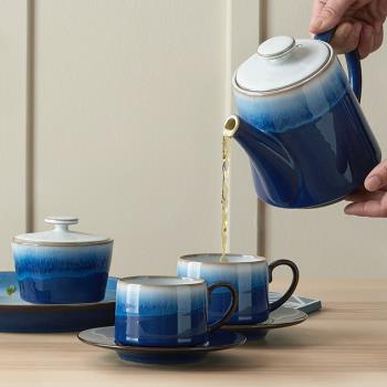 原裝進口英國Denby藍霧茶壺家用陶瓷壺大容量創意茶具下午茶