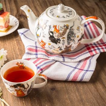 DUNOON丹儂英國進口骨瓷茶壺套裝高檔陶瓷家用大容量歐式小奢華