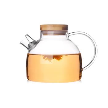 防爆裂耐熱玻璃創意掛簧過濾花茶壺泡茶壺玻璃茶具 泡茶壺 冷水壺