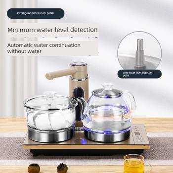 特諾星全自動燒水玻璃電茶爐泡茶電磁茶壺一體上抽水茶桌專用茶具