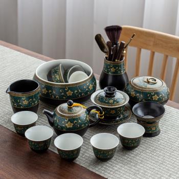 晨翔功夫茶具套裝家用簡約日式陶瓷茶壺茶杯茶海蓋碗茶道配件