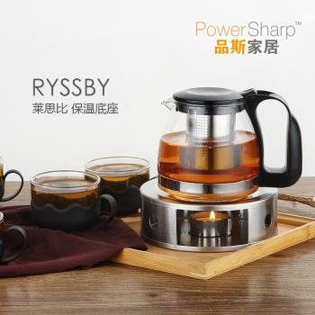 不銹鋼茶蠟燭保溫茶器花茶壺帶杯茶具套裝加熱底座茶壺煮茶保溫爐
