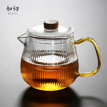 玻璃泡茶壺茶杯套裝家用耐熱花茶壺帶濾網茶水分離泡茶器功夫茶具