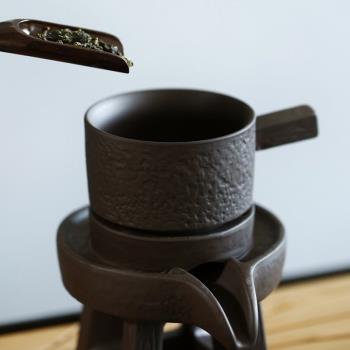 自動茶具套裝家用陶瓷簡約中式功夫茶杯茶壺懶人石磨泡茶器