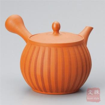 日本進口常滑燒名家純手工壺石龍朱泥圓形茶壺泡茶壺側把壺陶瓷