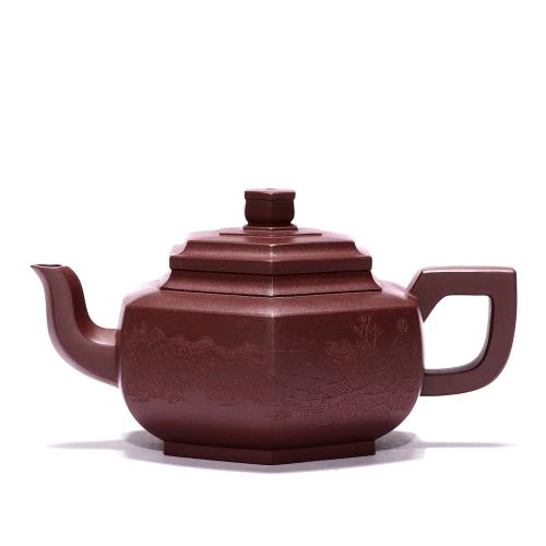 六方雪華大容量大品原礦底槽清紫砂壺純全手工茶壺方器名家正宗|茶壺