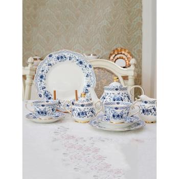 DearDali歐式米蘭narumi鳴海骨瓷杯子高級感金邊下午茶咖啡杯茶壺