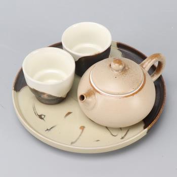 現代新中式樣板房茶室創意家居裝飾擺件客廳陶瓷茶壺茶杯茶具擺設