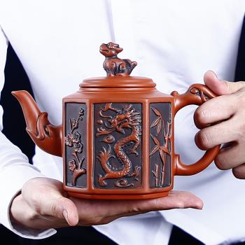 大容量紫砂壺大號茶壺陶瓷過濾家用功夫茶壺茶具擺件泡茶壺單壺