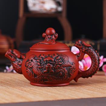 宜興紫砂壺泡茶壺純手工大號過濾陶瓷茶壺茶杯茶具套裝花茶壺家用