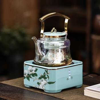 大容量玻璃煮茶壺蒸茶器泡茶壺套裝家用電陶爐全自動煮茶爐花茶壺