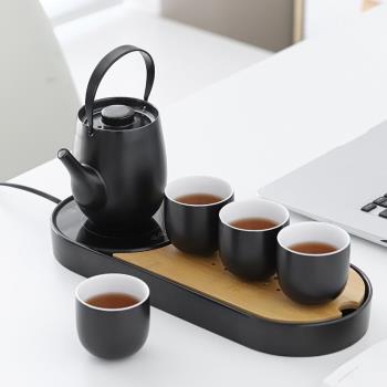 雅南小提恒溫器功夫茶具套裝家用客廳泡茶壺簡約茶盤小套茶海茶杯