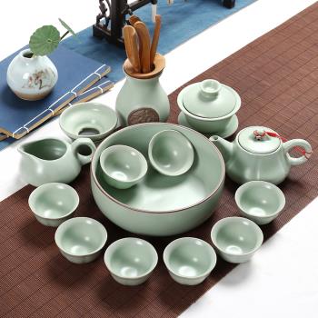 陶瓷哥窯簡約現代小型功夫茶具