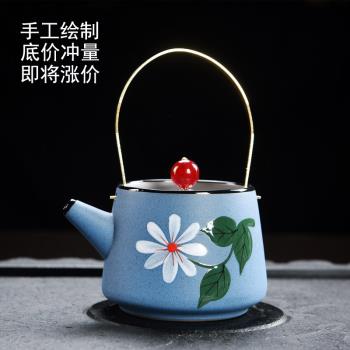 手繪復古陶瓷功夫日式紫砂茶壺