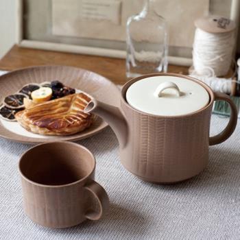 日本4th-market咖啡杯咖啡碟咖啡壺點心盤茶具茶壺茶杯手工陶瓷
