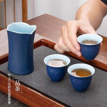 家用創意功夫茶具套裝辦公室簡約會客陶瓷茶具帶杯子公道杯過濾組